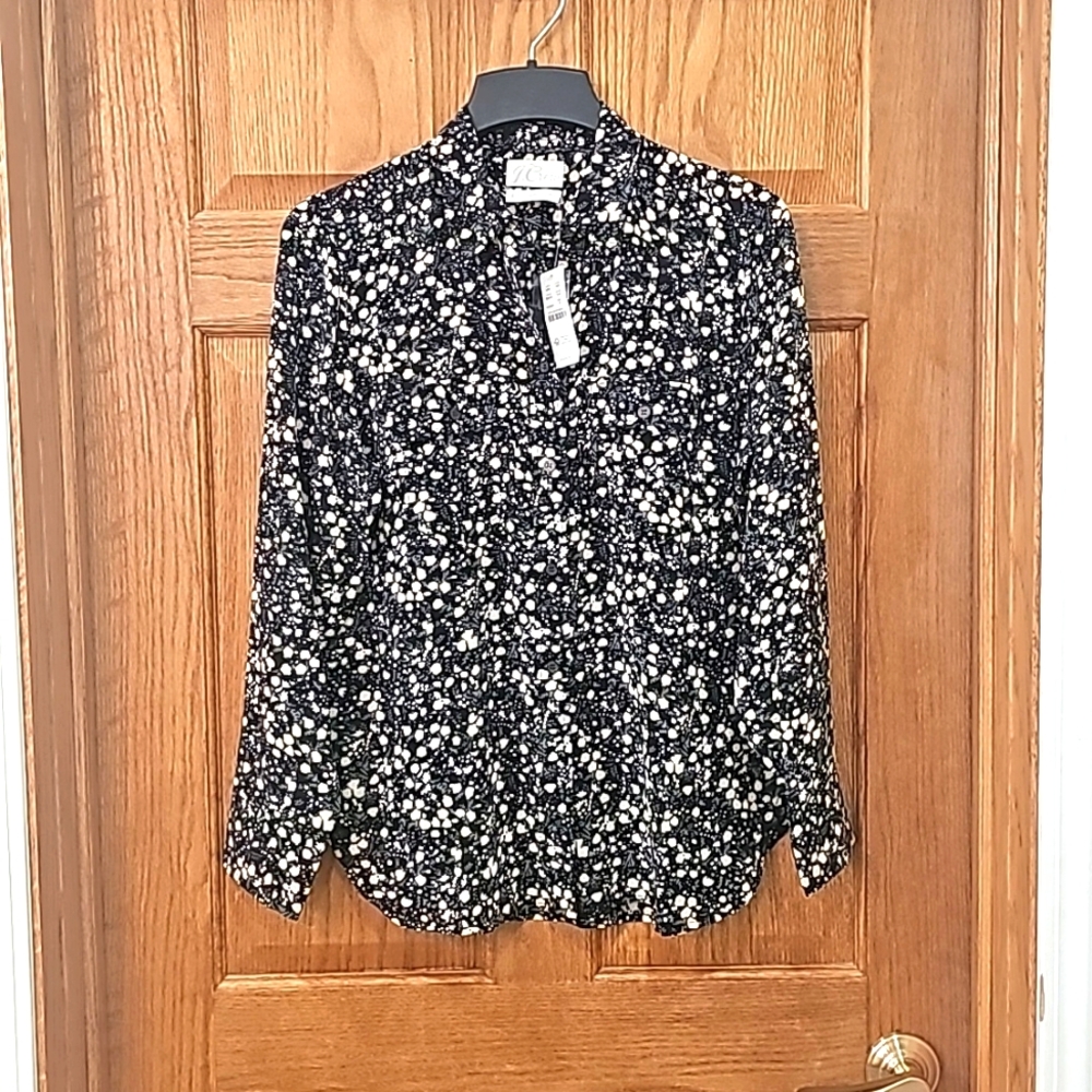 J. Crew Classic Floral Blouse